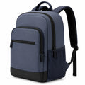 Sac à dos 30 x 15 x 45 cm en tissu synthétique bleu marine pour ordinateur style urbain à compartiments