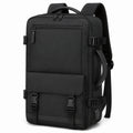 Sac à dos 32 x 20 x 48 cm en polyester noir pour déplacements avec poches multiples
