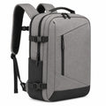 Sac à dos 32 x 18 x 48 cm en polyester gris anthracite pour voyage avec compartiments zippés