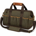 Sac de voyage 45 x 22 x 30 cm en toile kaki style utilitaire à bandoulière