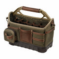 Sac à outils 40 x 22 x 30 cm en tissu vert kaki rangement multi-poches